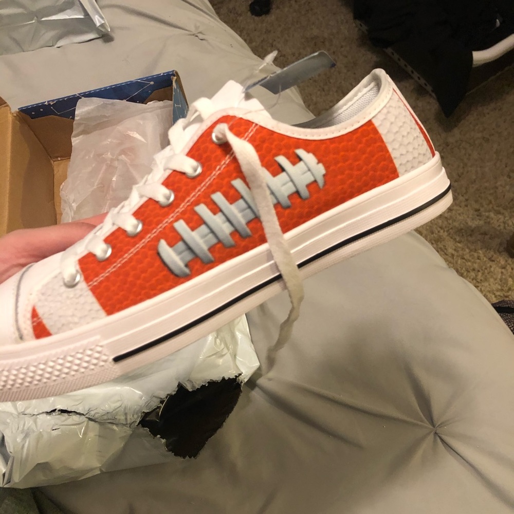 Football print shoes